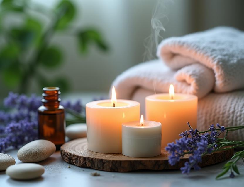 Velas de aromaterapia y wellness
